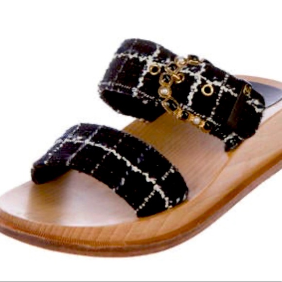 Chanel Tweed Sandals - Picture 6 of 7